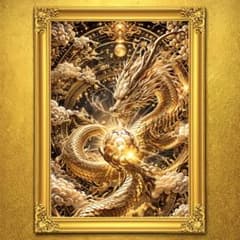 開運絵画　龍神様　宝珠　観音様の手　金箔　祈願成就　金箔 開運絵画 龍神様 宝珠 観音様の手 祈願成就 金箔 - メルカリ