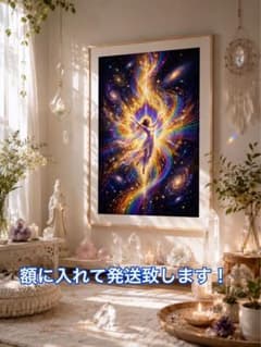 高波動 宇宙エネルギーポスター A4額付き】引き寄せ・チャクラ