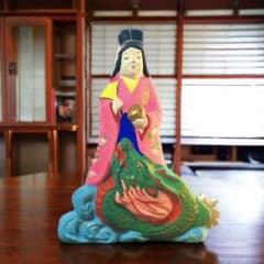 滋賀県 郷土玩具 小幡土人形・玉取り姫・龍乗り弁財天 細井源悟 正月干支飾り 滋賀県 郷土玩具 小幡土人形・玉取り姫・龍乗り弁財天 細井源悟