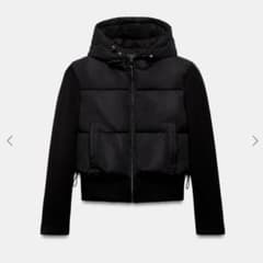 ZARA コントラストパファジャケット XL