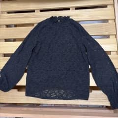 Samansa Mos2 blue レーストップス　長袖 サマンサ　黒のサムネイル