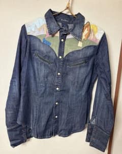 【希少】Earl Jean アールジーン デニムシャツ 刺繍 ウエスタン Y2Kのサムネイル