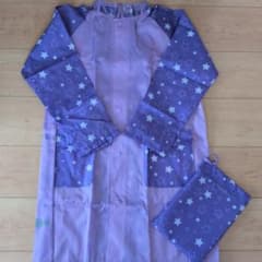 キッズ レインコート 140cm パープル 星柄のサムネイル