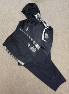 ASICS ジャージ上下セット ブラック