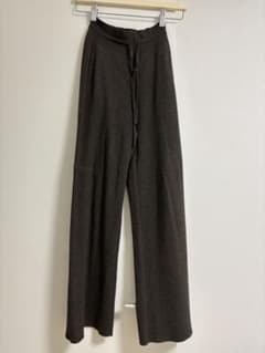 ウォッシャブルニットリブパンツ　　UNIQLO ダークグリーンのサムネイル