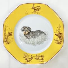 ◎HERMES エルメス シャス イエロー 八角プレート ダックスフンド