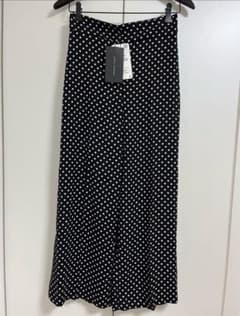 ZARA ドット柄 ワイドパンツ Lサイズのサムネイル
