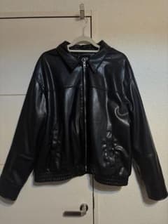 ZARA ブラックレザージャケット XL - メルカリ