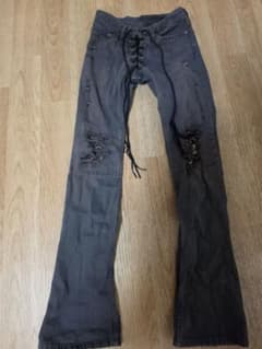 ifsixwasnine ブラックブーツカットデニム レースアップ Ifsixwasnine mudmax size29 レースアップ HYDE着 - メルカリ