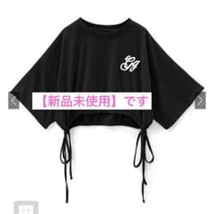 【新品、未使用】グレイル　GRLロゴ刺繍Tシャツ　ブラックのサムネイル
