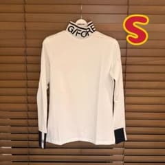S】G/FORE ジーフォア ゴルフ カットソー モックネック長袖Tシャツ 白