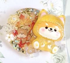 レジン ヘアゴム ハンドメイド デコ 猫 紅葉 秋 レジン ヘアゴム ハンドメイド デコ 柴犬 紅葉 秋 - メルカリ