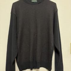 古着 TOM JAMES クルーネックニット ブラック XL 90sのサムネイル