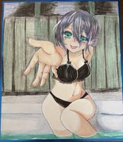 ファンアート 手描きイラスト アナログイラスト チェンソーマン レゼのサムネイル