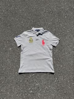 POLO RALPH LAUREN ポロシャツ ビッグポニー グレー 刺繍ロゴ - メルカリ