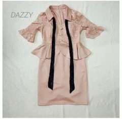 DAZZY ピンク ペプラムドレス Lサイズのサムネイル