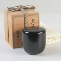 茶道具 山中塗 坂下雄峰作 黒中棗 共箱 V 9829 - メルカリ