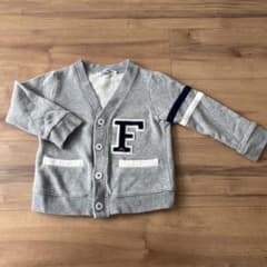 familiar ファミリア キッズ カーディガン グレー　90cmのサムネイル