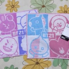 BT21 しまむら タオル ハンカチ 2枚組のサムネイル