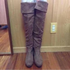 【値下げしました♪】  ロングブーツ  茶色のサムネイル