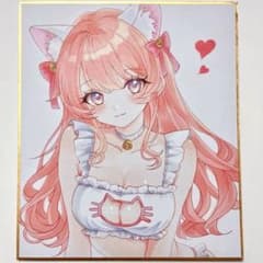 手描きイラスト オリジナル 色紙 一点物 アナログ - メルカリ