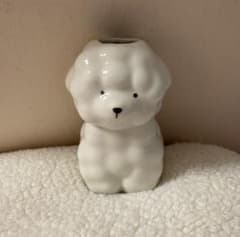 ビションフリーゼ 陶器　フラワーベース　ナチュラルキッチンのサムネイル