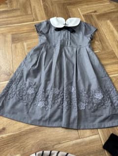 グレー 花柄刺繍 ワンピース　アナスイミニのサムネイル