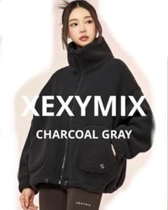 XEXYMIX XA5410G シェルパ ハイネックジャンパーチャコールグレー 