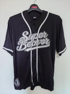 【*い様 SUPER BEAVER 20周年 ベースボールシャツ ユニフォーム SUPER BEAVER 20周年 ベースボールシャツ ユニフォーム ブラック