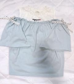 子ども服 オープンショルダー 重ね着風 トップス まとめ売り 140cmのサムネイル