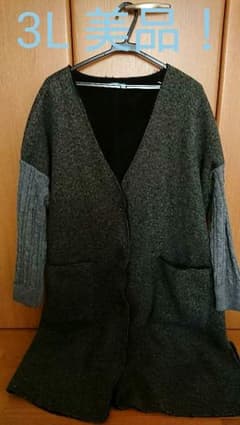 ニット切り替え裏ボアアウター 3L RyuRyu 大きいサイズのサムネイル