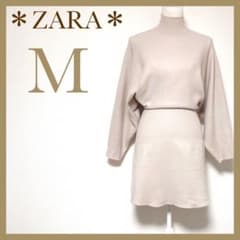 ザラ ハイネック ドルマンスリーブ ニットワンピース ミニワンピース