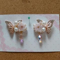 桜と蝶々の春ピアス ꫛꫀꪝ✧‧˚のサムネイル