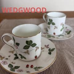 WEDGWOOD カップ&ソーサー 2客セット WILD STRAWBERRY - メルカリ