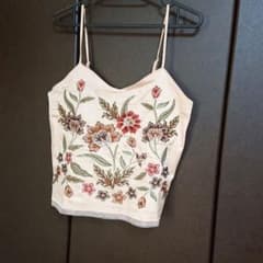 [値下げ中]moussy 刺繍キャミソールのサムネイル