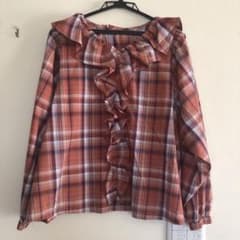 お値下げ‼️スタディオクリップチェックフリルブラウス