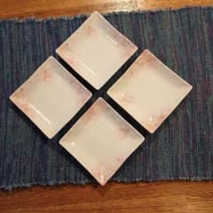 桜柄 角皿 4枚セット 和食器のサムネイル