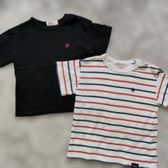 POLO Baby　キッズ　Tシャツ　95cm　黒　ボーダー　2枚セットのサムネイル