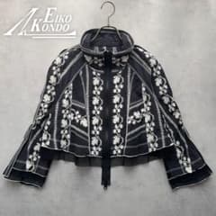 EIKO KONDO エイココンドウ メッシュ使い 刺繍 ジップジャケット42