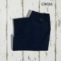 CiNTAS ワークパンツ　ネイビー　W32 チノパン　TCツイル 紺色