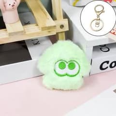 スプラトゥーン イカ ふわふわ ぬいぐるみキーホルダー グリーン