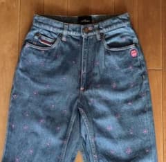 MARC JACOBSマークジェイコブス 花柄刺繍 デニム パンツ 25インチ