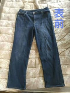冬あったかCLOSSHIダークブルー ストレートデニムのサムネイル