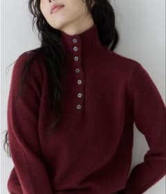 NUJOH Half Button High Neck Knitのサムネイル