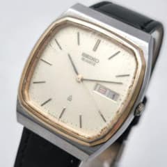 稼働 電池新品】81年製 SEIKO デイデイト コンビ スクエア ベルト新品 