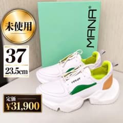⭐未使用⭐MANA 厚底スニーカー ホワイト 37 23.5cmのサムネイル