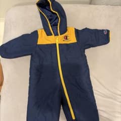 Champion ベビー 中綿ロンパース アウター ネイビーのサムネイル