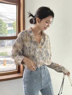DAZY タイダイ ドロップショルダー 長袖トップ フローラル　XL 完売　人気のサムネイル