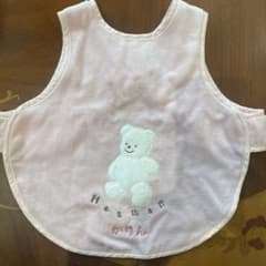 ホットマン クマ刺繍 スタイ ピンクのサムネイル