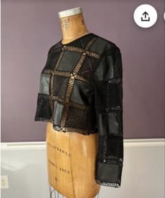 ZARA クロシェ＆フェイクレザートップスのサムネイル